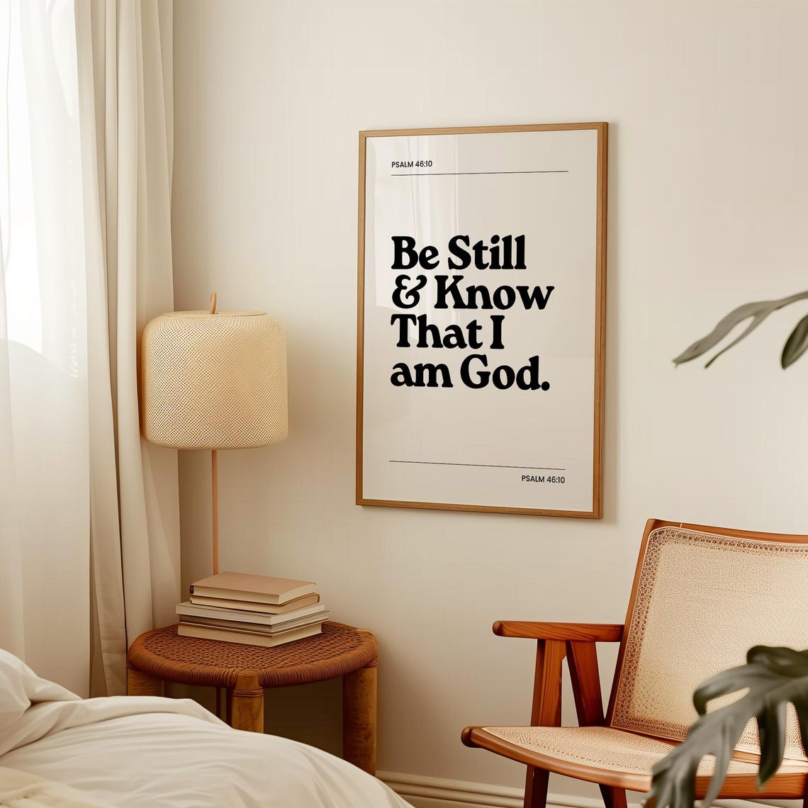 Psalm 46 Christian Wall Art Bible Verse Decor Dorm Room Poster Wall Art Trendy Apartment Decor Housewarming Gift - Image 3