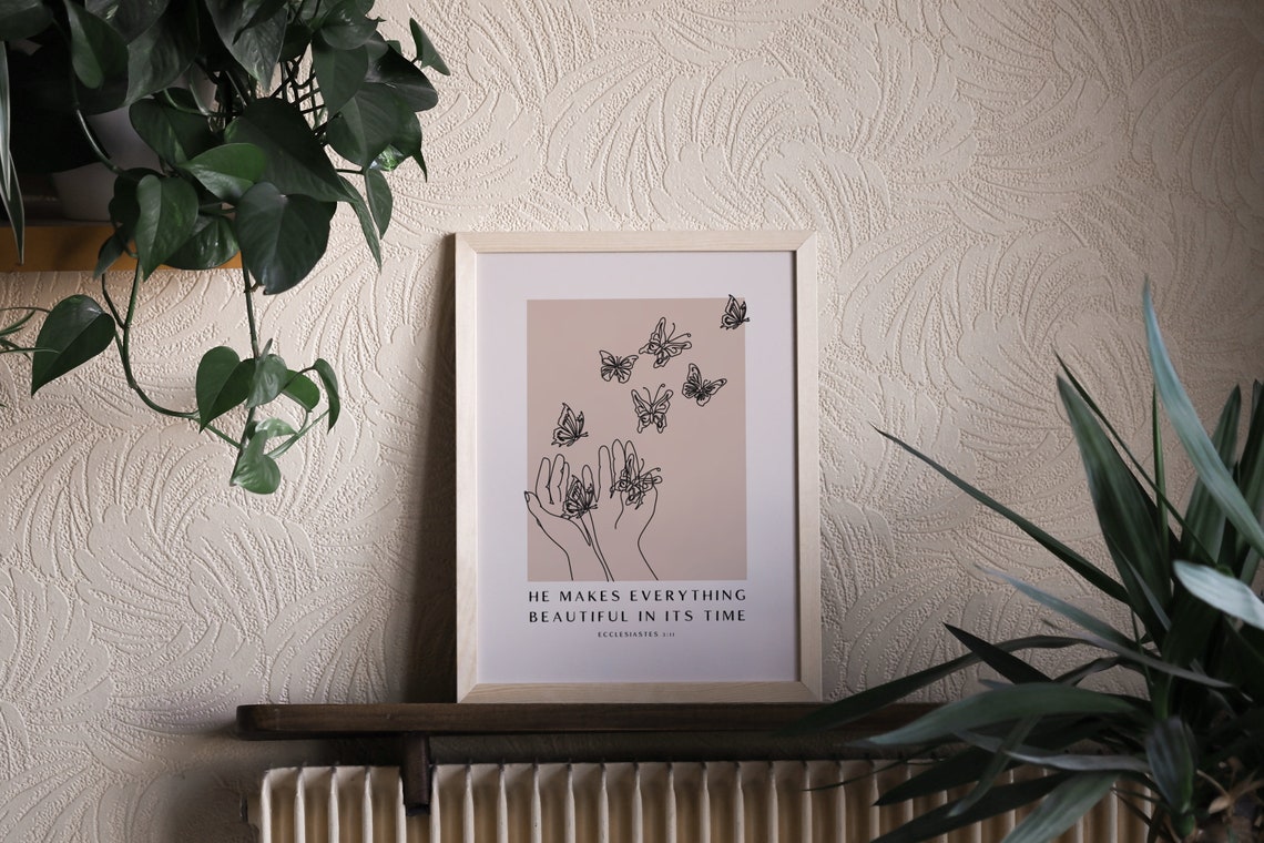 Ecclesiastes 311 He Makes Everything Beautiful Print Bible Verse Wall Art Christian Quote - Image 3