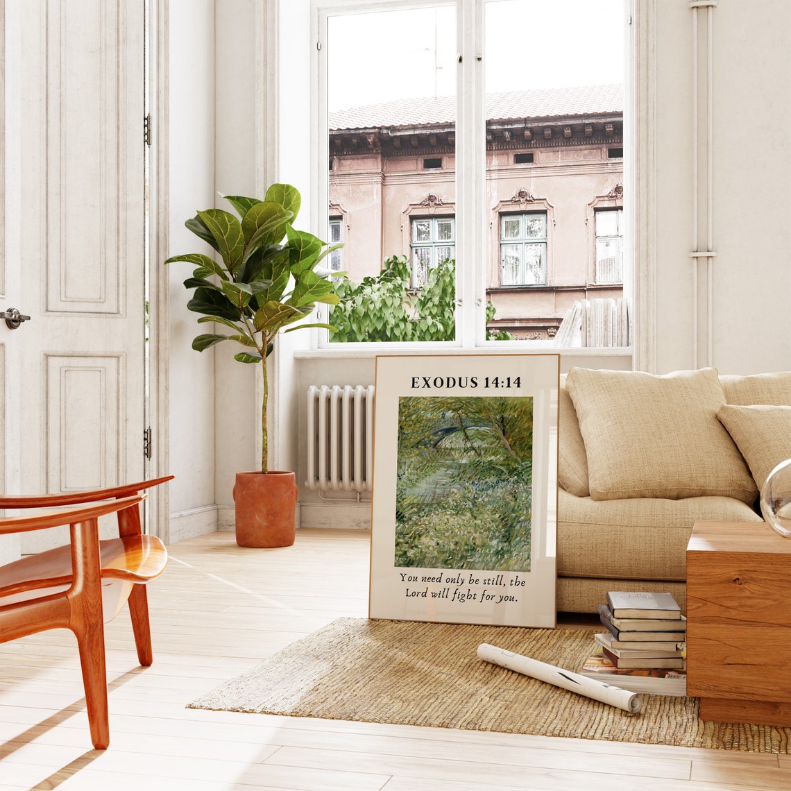 Exodus 14 You Need Only Be Still Tranquil Riverside Poster Art - Image 3