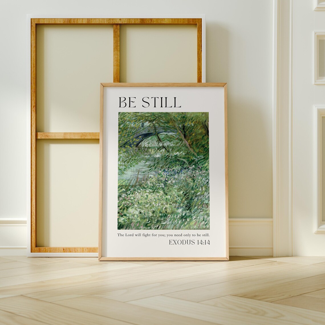 Exodus 14:14 Vintage Christian Wall Art Print - Image 3
