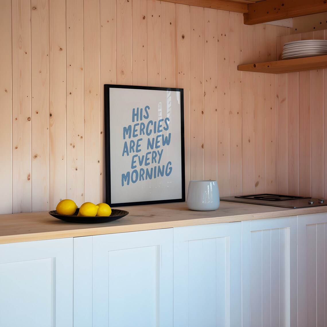 His Mercies Are New Every Morning Minimalist Art Print - Image 3