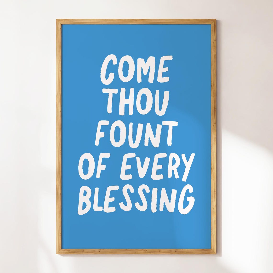 Come Thou Fount of Every Blessing Bold Blue Background Poster - Image 3