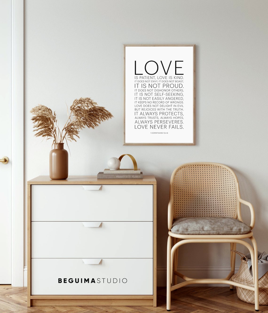 1 Corinthians 13:4-8 Love Is Patient Scripture Print - Image 2