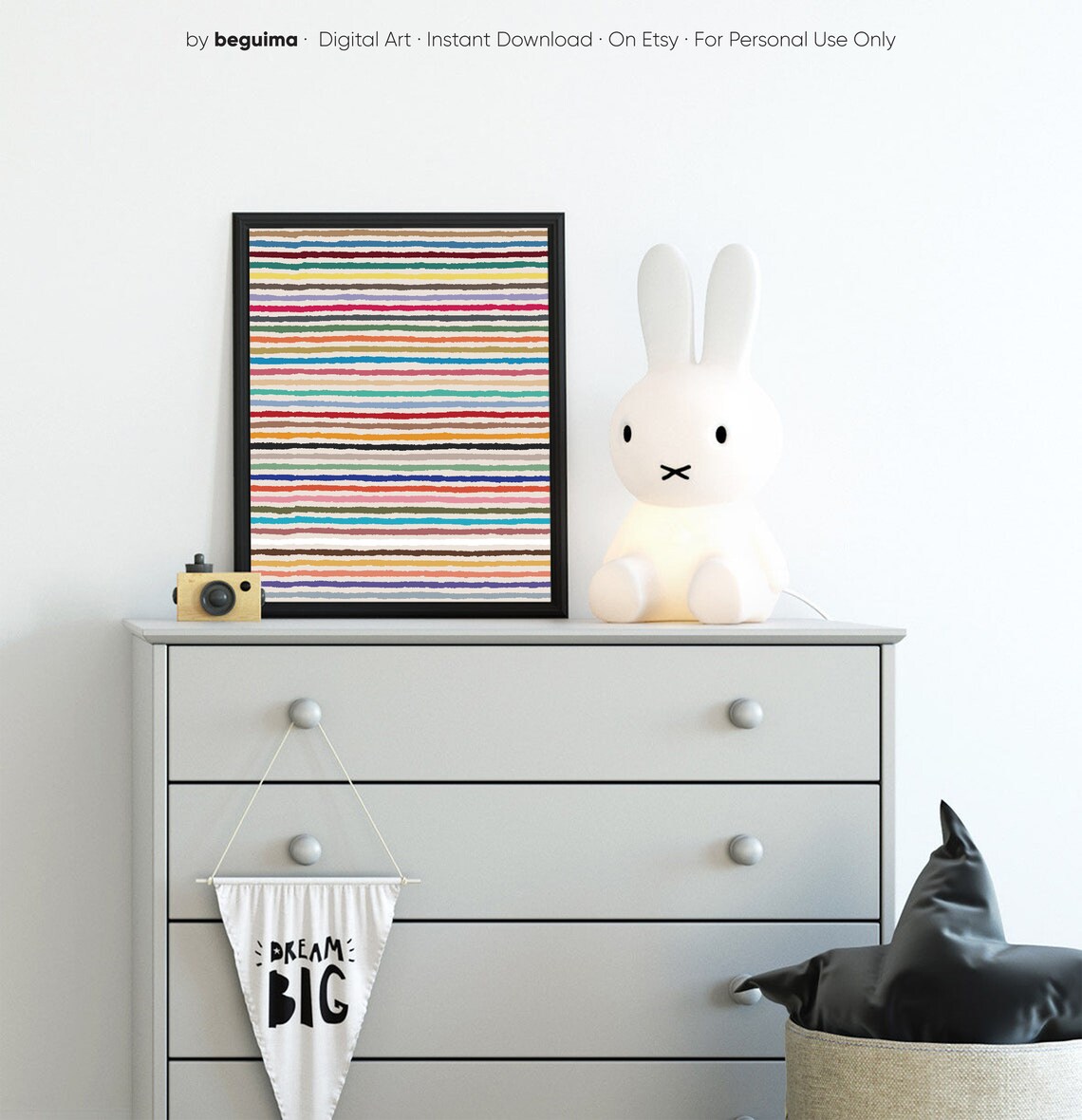 Modern Abstract Colourful Art Print, Nursery Decor - Image 2