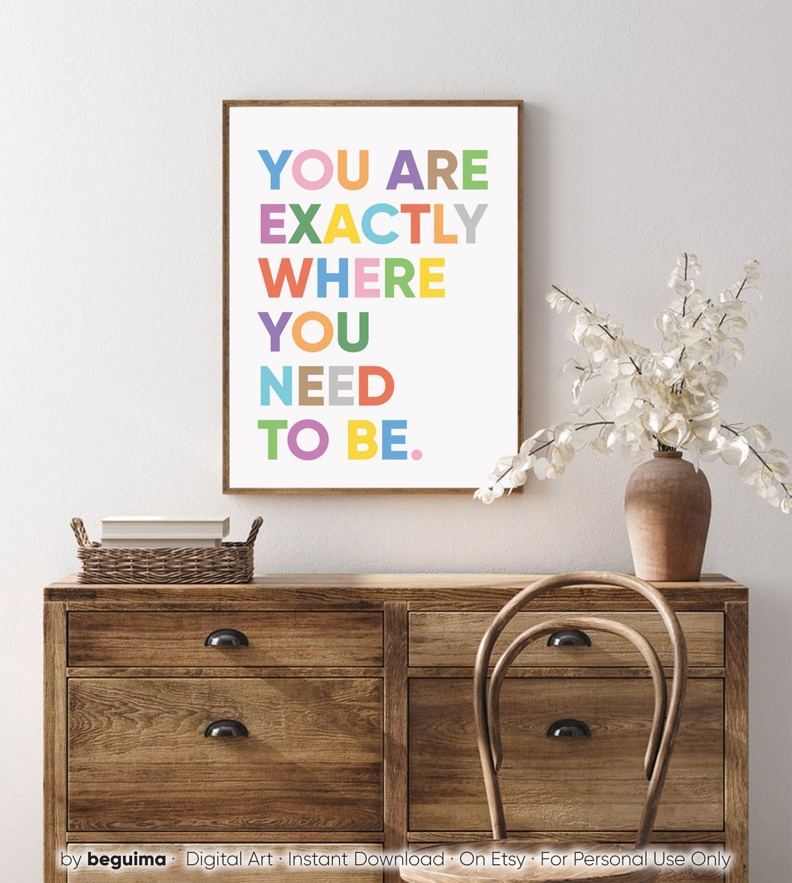 You Are Exactly Where You Need to Be Daily Affirmation Poster - Image 4