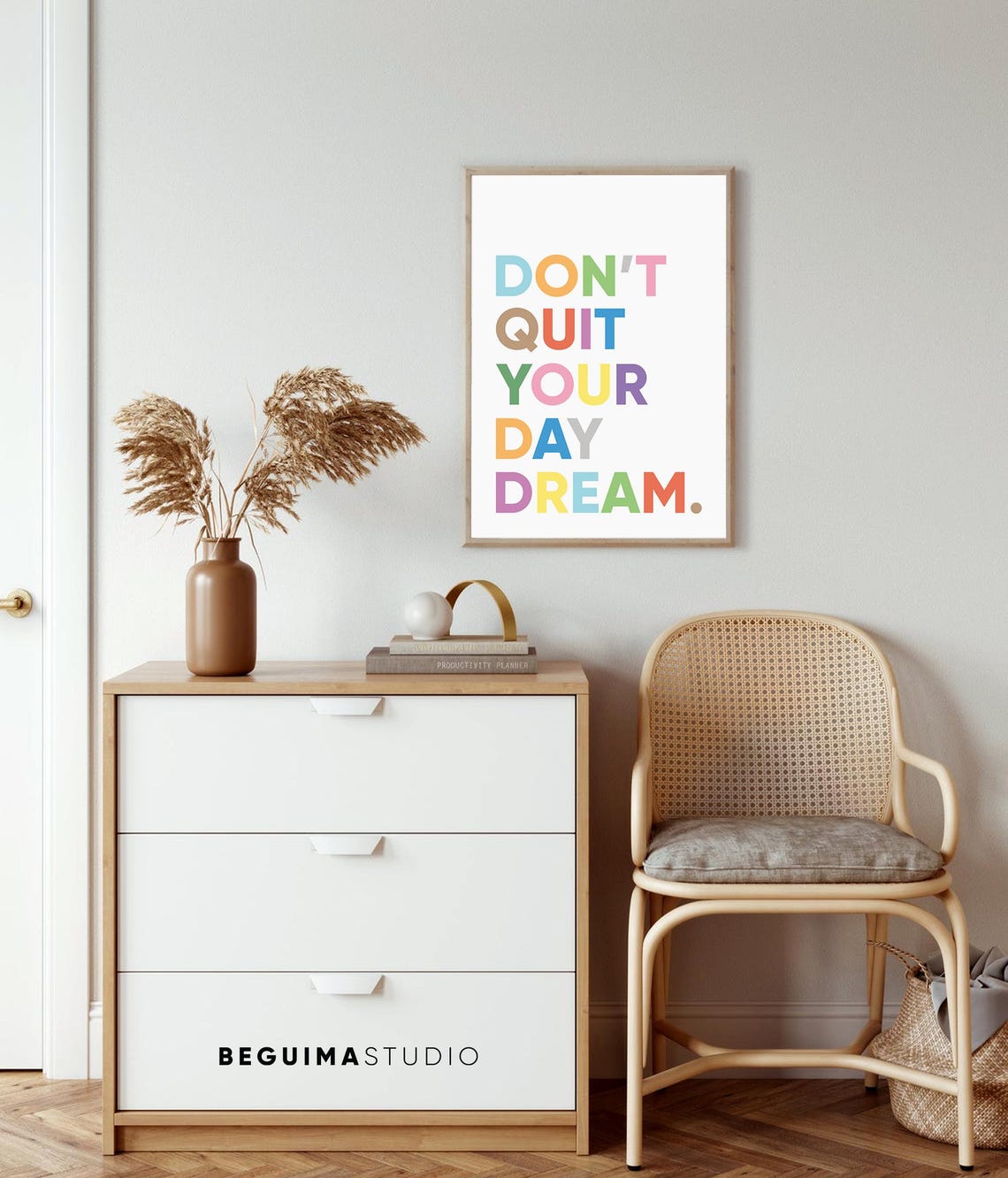 Do Not Quit Your Daydream Colorful Cheerful Inspiration Poster - Image 4