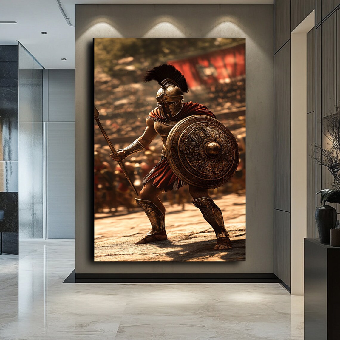 Warrior Art Print, Powerful Dynamic Illustration