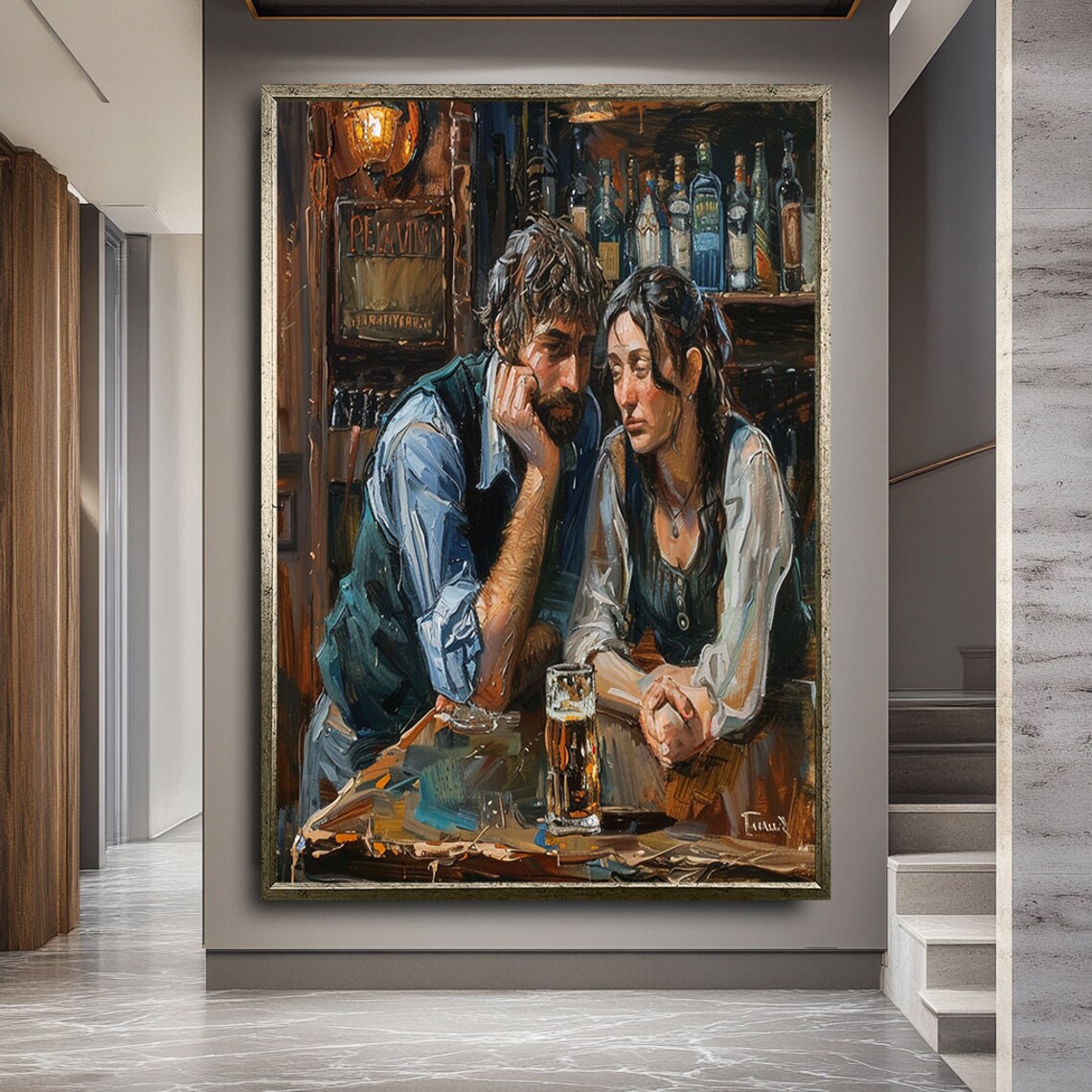 Beer Art, Modern Romantic Decor For Couples - Image 2