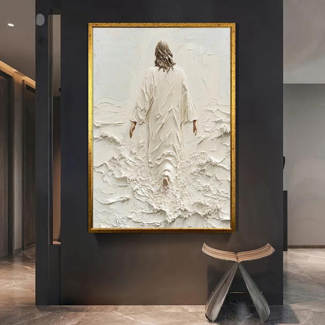 Jesus Walking On Water Religious Wall Art Print