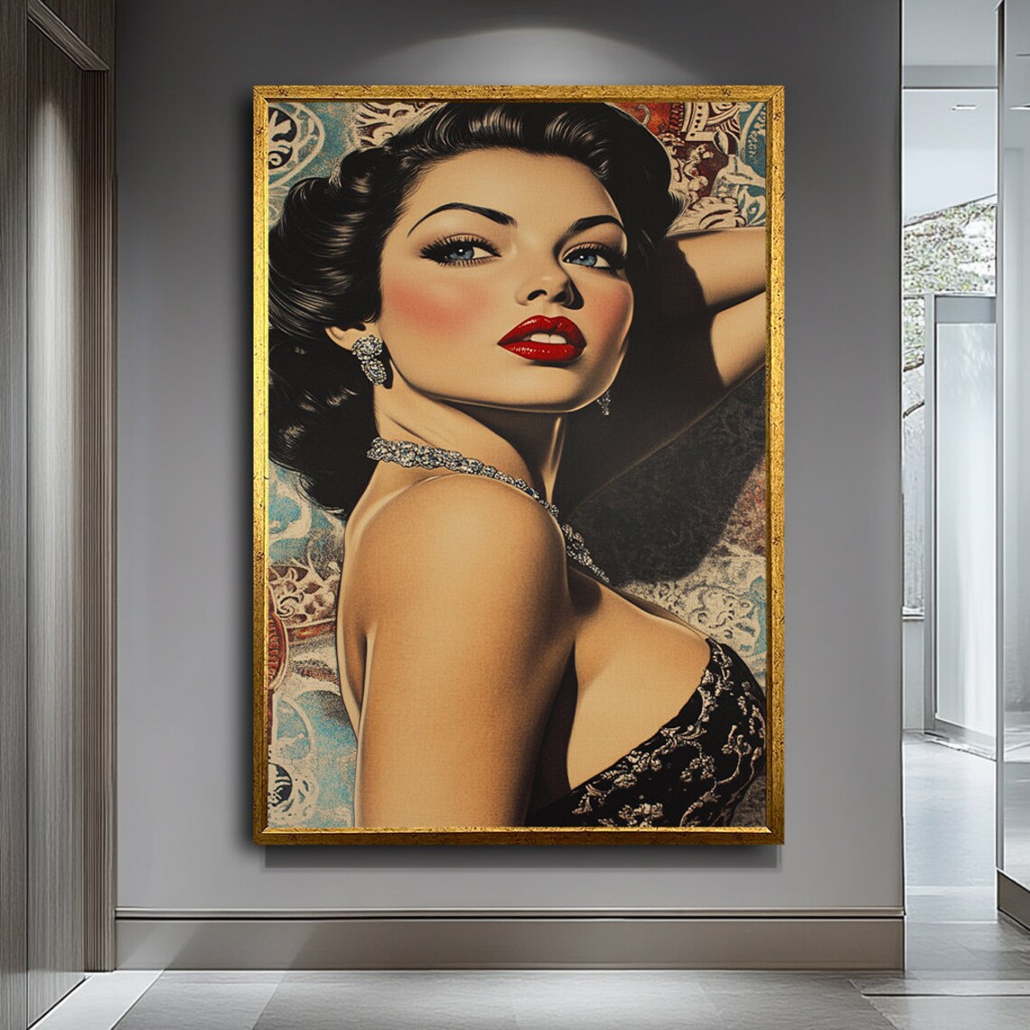 Blue Eyed Beauty, Modern Feminine Portrait Art Print