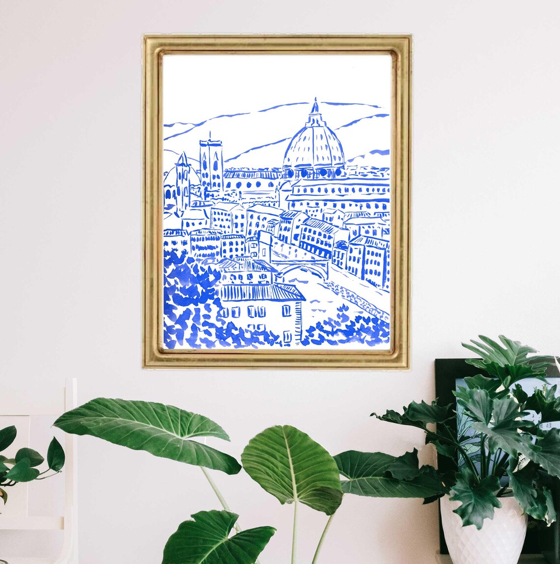 Florence Skyline Art Print, Florence Italy Travel Poster - Image 2