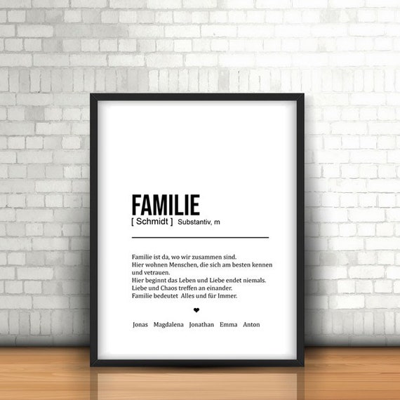 Family Picture Family Poster Gift For Family Home Family Definition Welcome To The Family