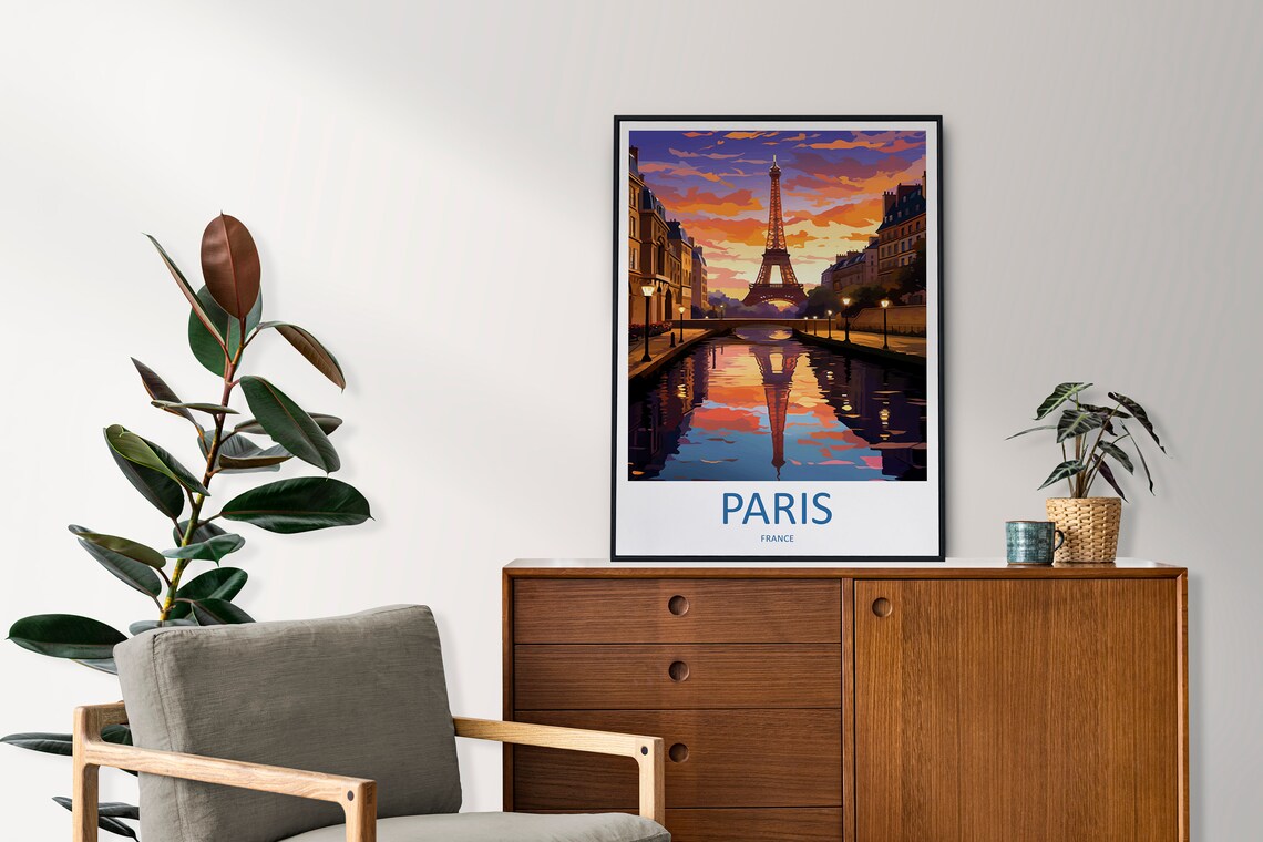 Paris Travel Poster, France Wall Art Decor - Image 2
