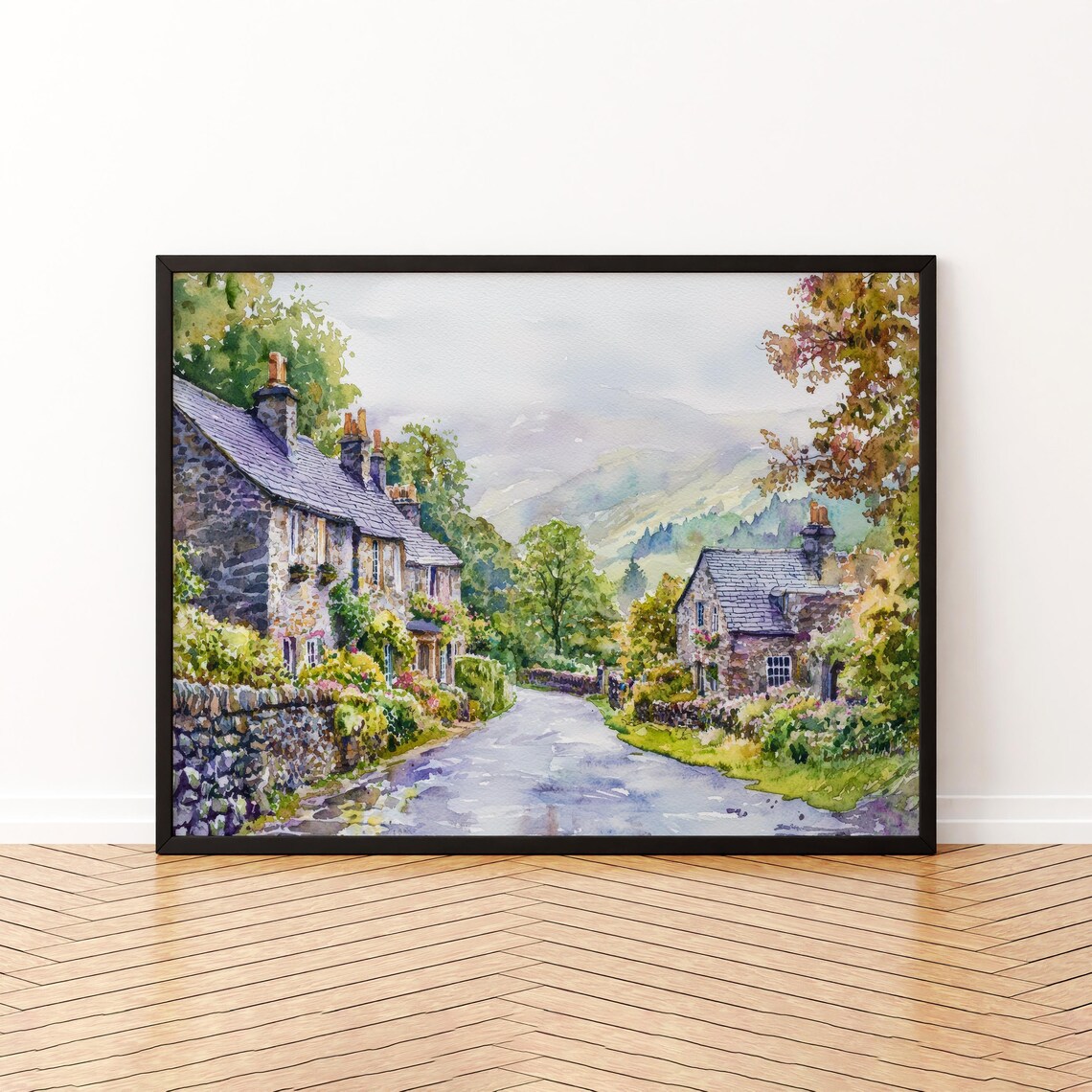 Grasmere England Watercolor Travel Poster