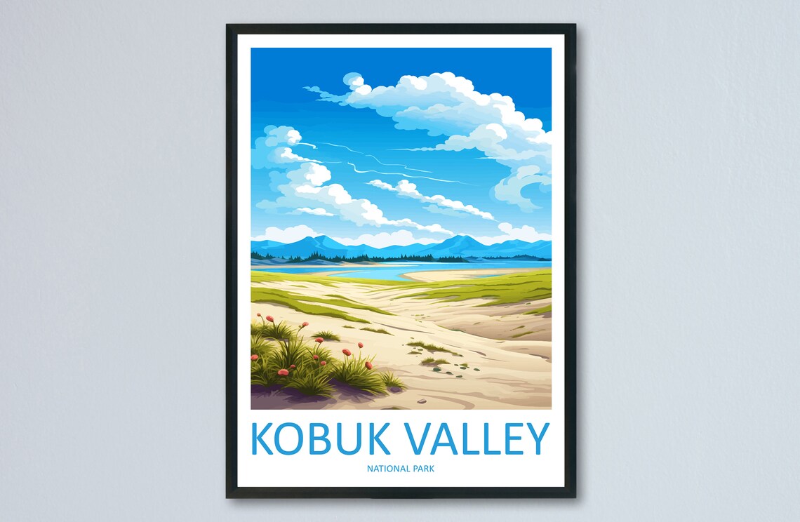 Kobuk Valley National Park Alaska Arctic Sand Dunes Travel Poster