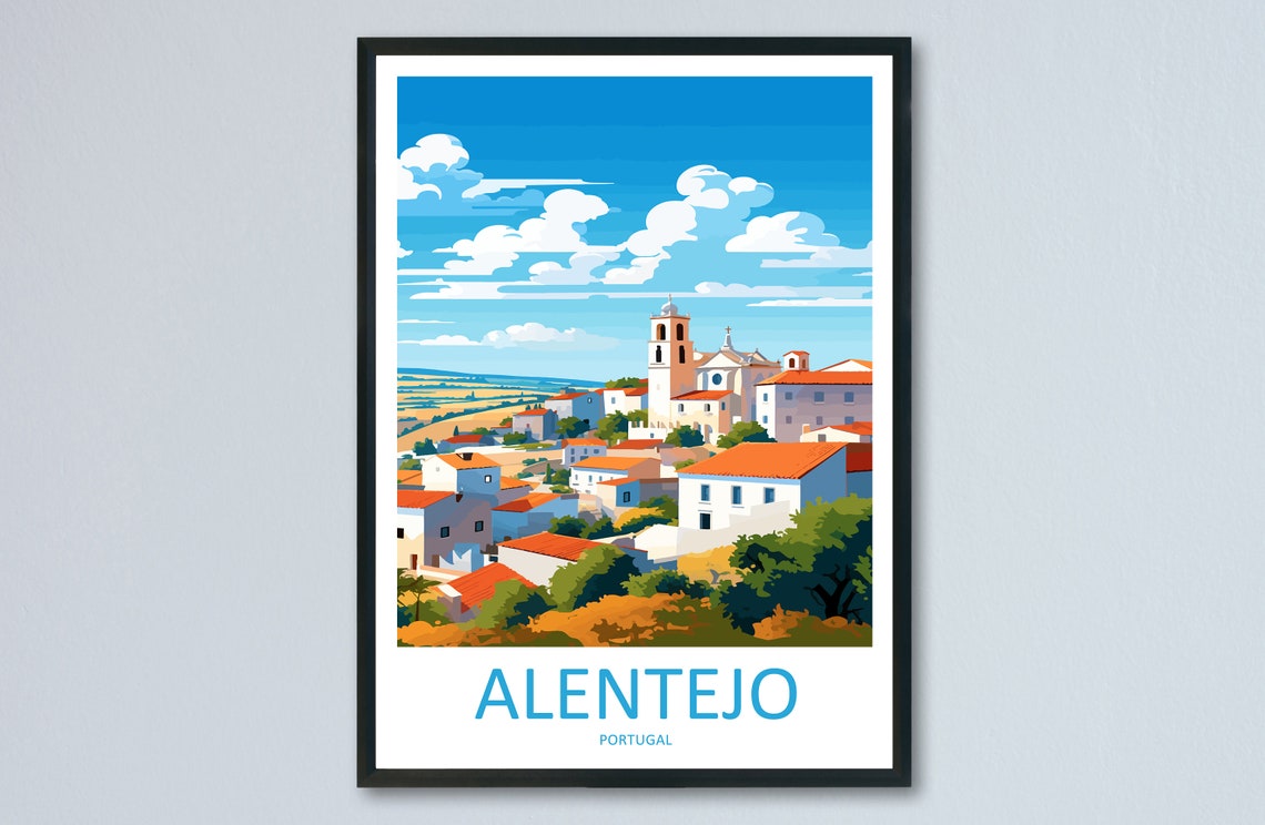 Alentejo Travel Print Wall Art Alentejo Wall Hanging Home Dcor Alentejo Gift Art Lovers Portugal Art Lover Gift Alentejo Wall Art