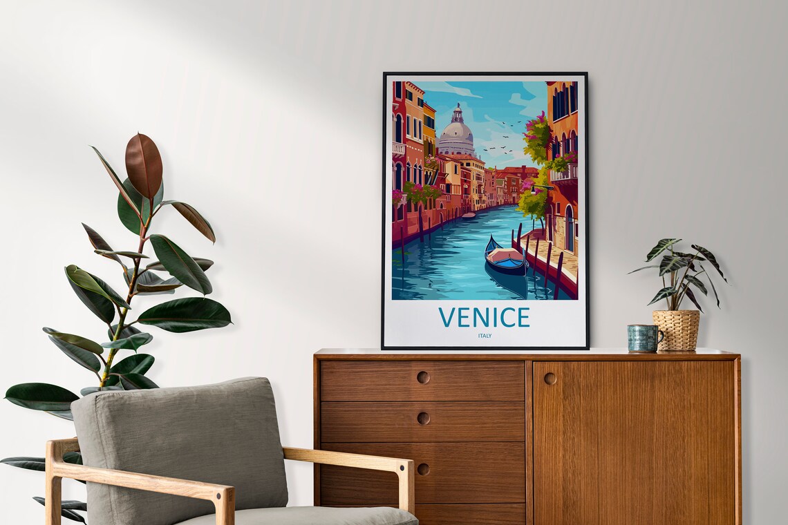 Venice Travel Poster, St Mark's Square, Italy - Image 2