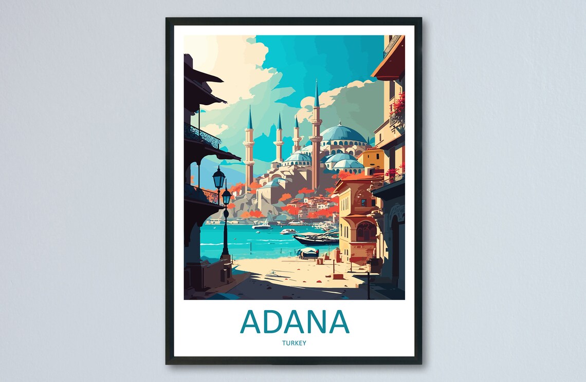 Adana Travel Poster, Turkey City Wall Art