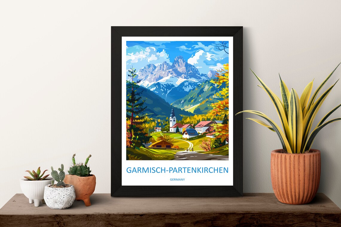 Garmisch Partenkirchen Gift Travel Poster - Image 3