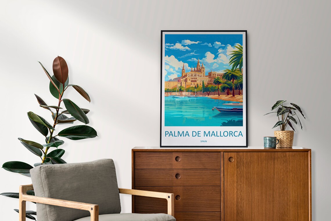 Palma De Mallorca Travel Poster, Spain Wall Art - Image 2