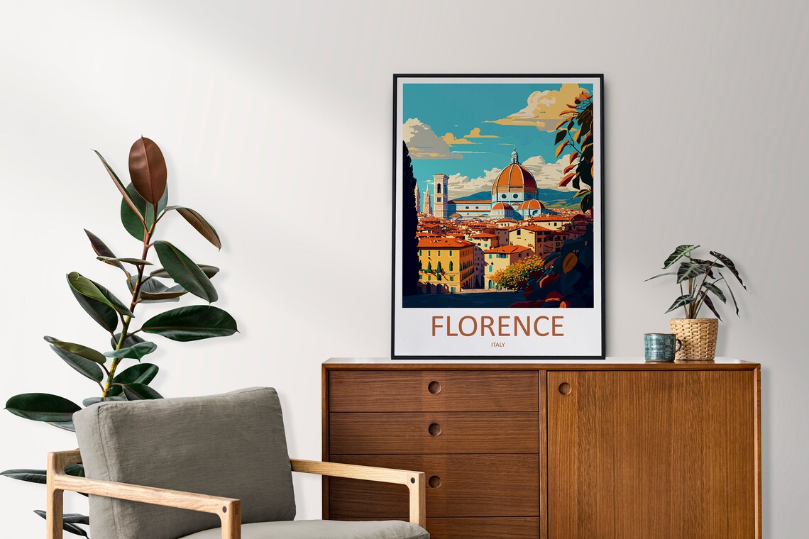Florence Travel Poster, Florence Italy Wall Art - Image 2