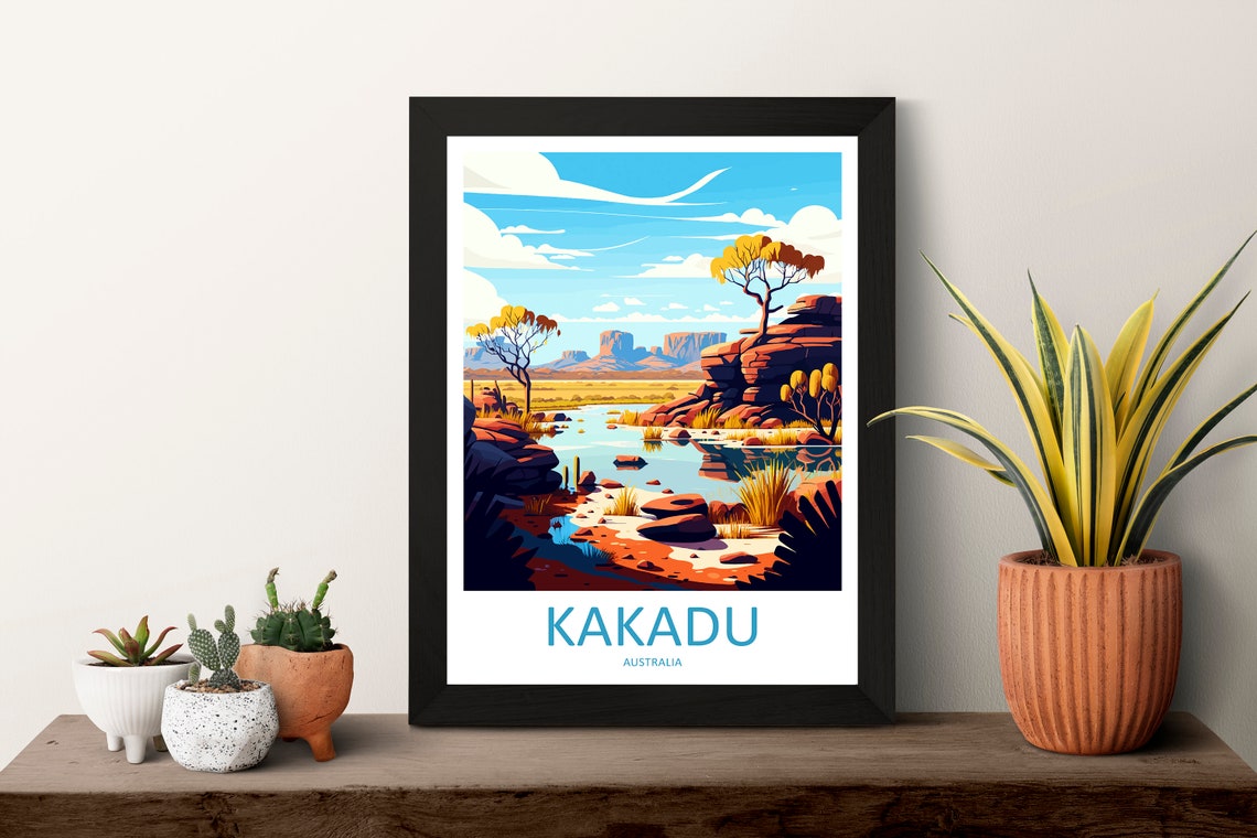 Kakadu Australia Northern Territory Wetlands Billabong Sunset Poster - Image 3