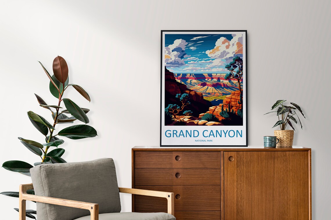 Grand Canyon National Park Travel Poster, Arizona Art - Image 2
