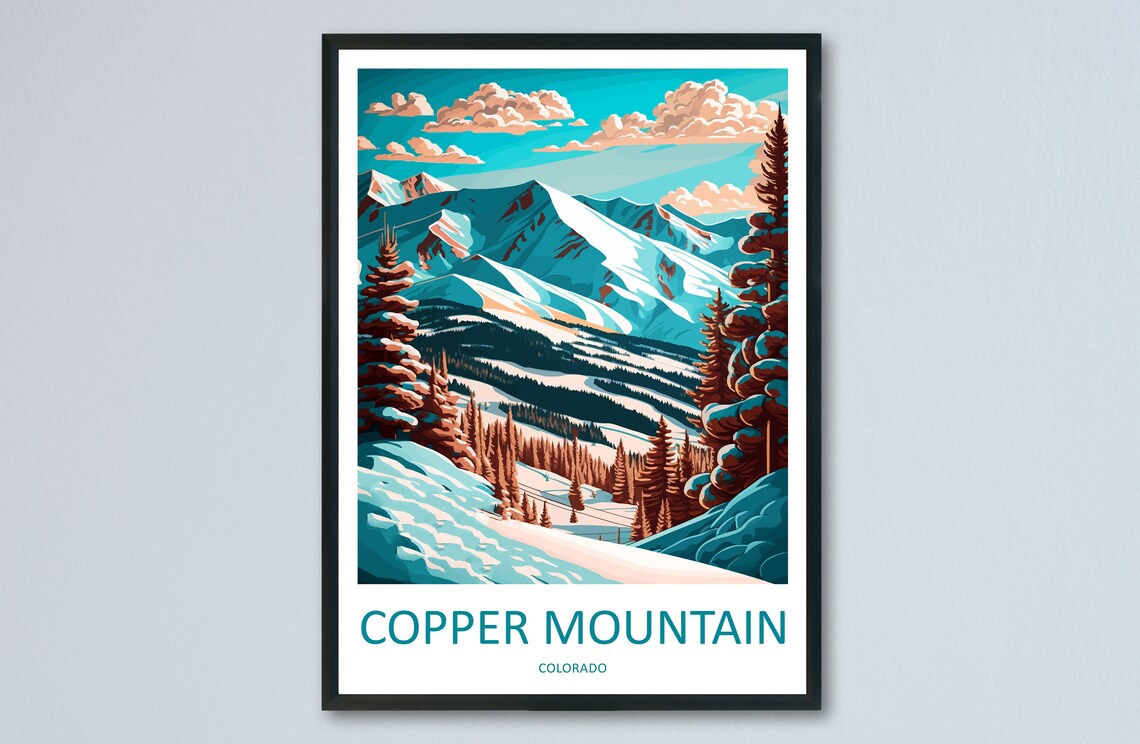 Copper Mountain Travel Poster, Colorado Wall Art