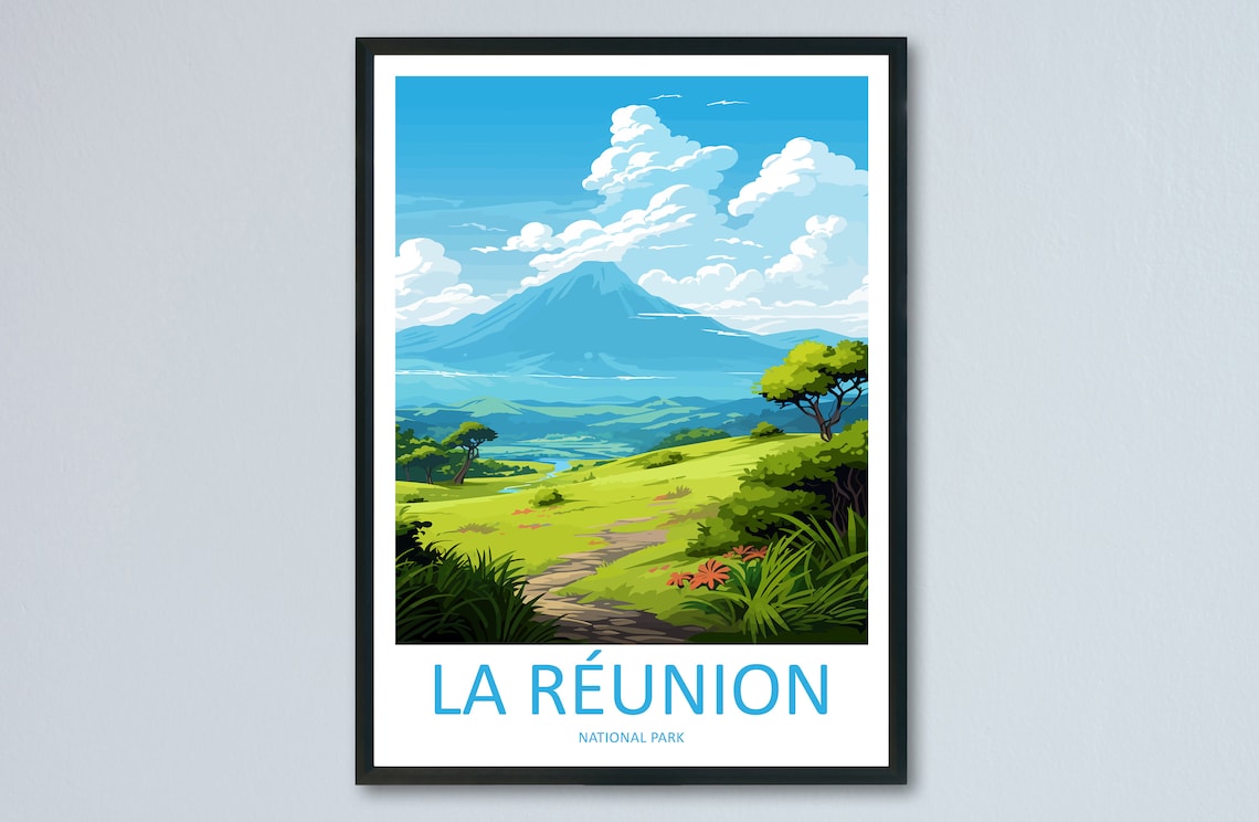 La Reunion National Park Travel Poster, France