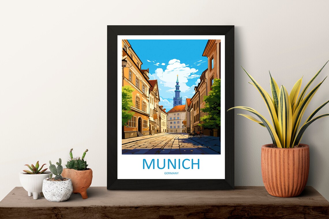 Munich Travel Poster, Germany Wall Art Print - Image 3