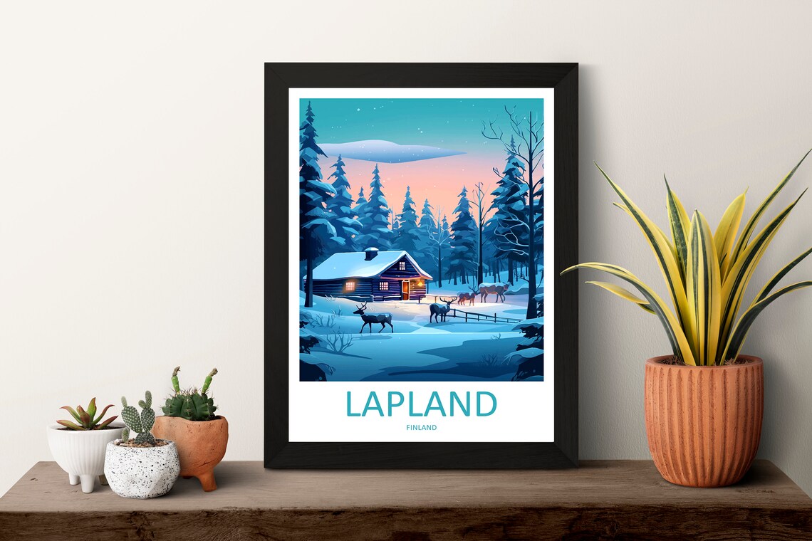 Lapland Travel Print, Finland Wall Art Print - Image 3