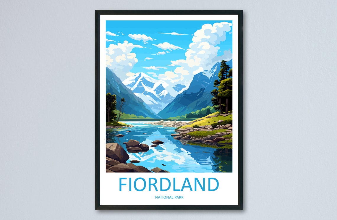 Fiordland National Park Travel Print Wall Art Fiordland Wall Hanging Home Dcor Fiordland Gift Art Lovers New Zealand Art Lover Gift