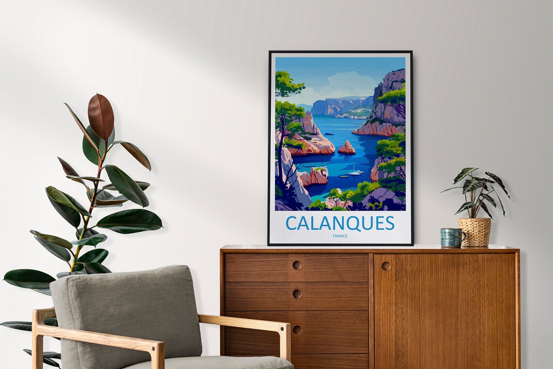 Calanques France Travel Poster, Travel Wall Art - Image 2