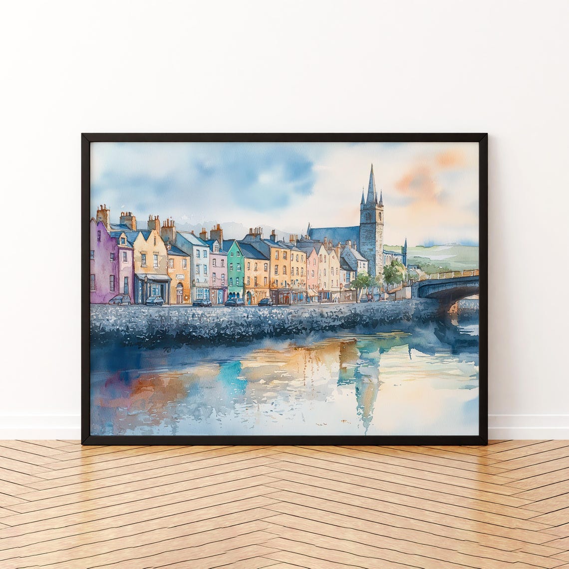 Limerick Watercolor Poster Wall Art Hanging Home Dcor Gift Lovers Ireland