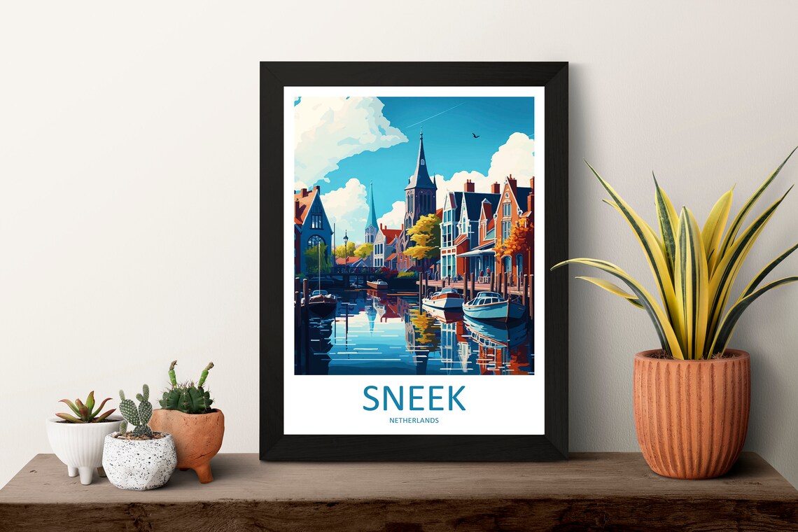 Sneek Travel Poster, Netherlands Place Print - Image 3