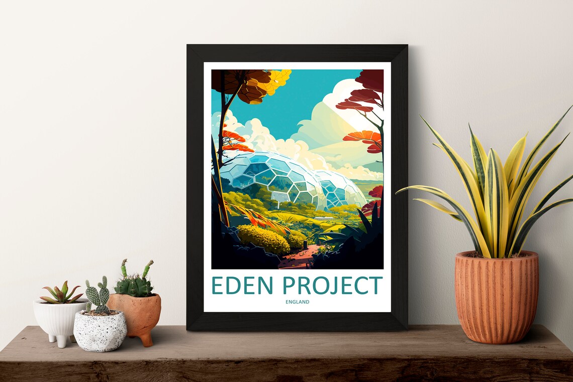 Eden Project Travel Poster, England Landmark - Image 3