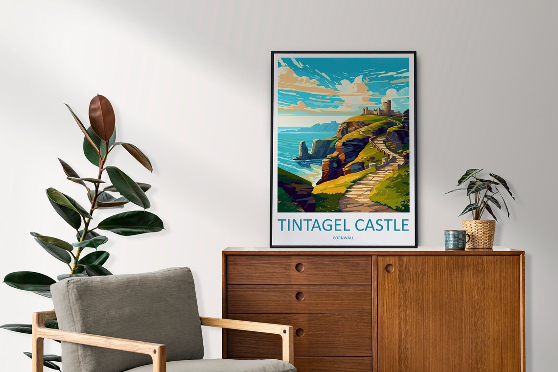 Tintagel Castle Travel Poster, England Wall Art - Image 2