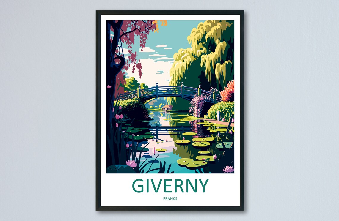 Giverny Travel Poster, France Place Print
