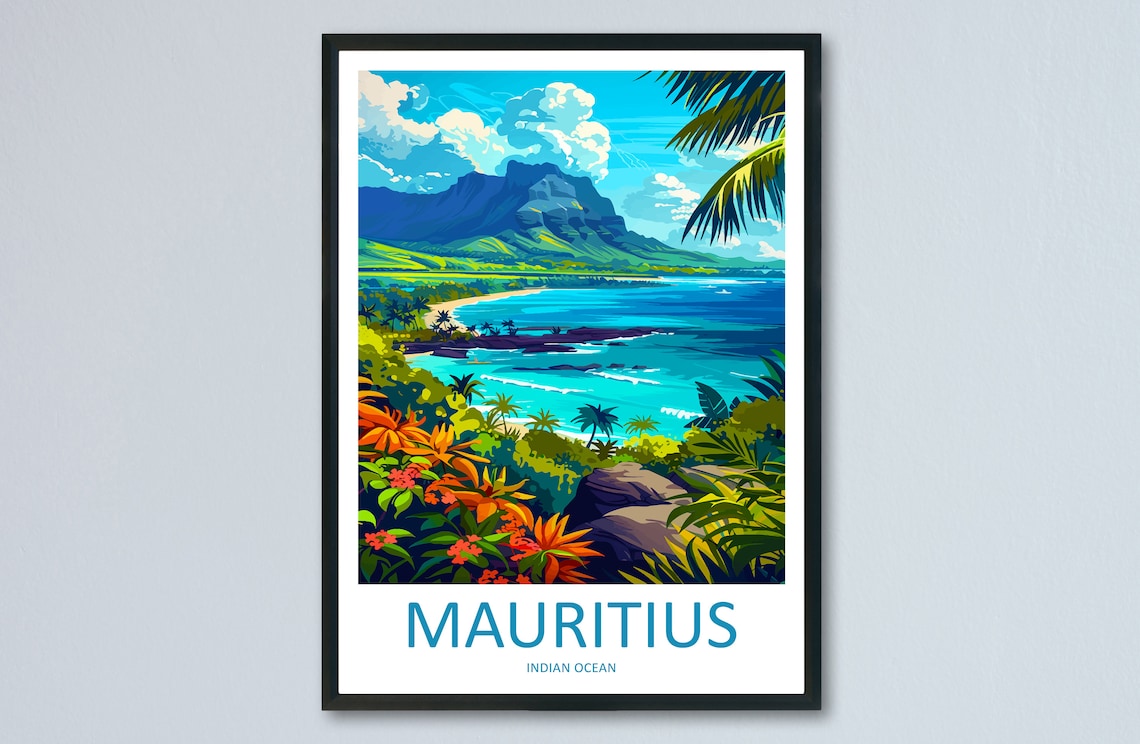 Mauritius Travel Poster, World & Cultural Art