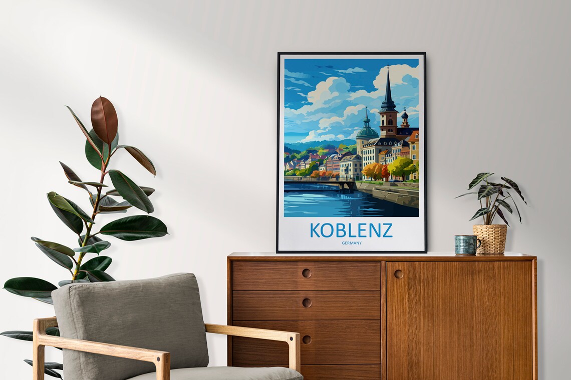 Koblenz Travel Poster, Germany City Wall Art - Image 2