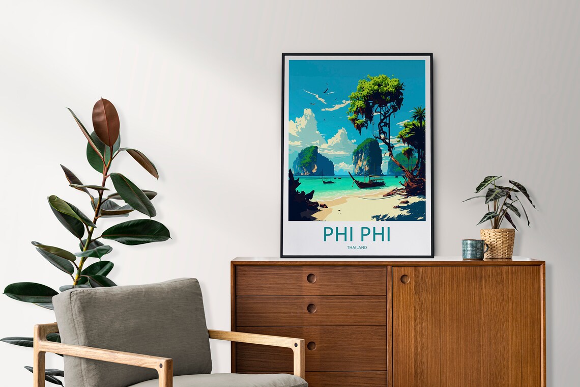 Phi Phi Travel Poster, Thailand Place Print - Image 2