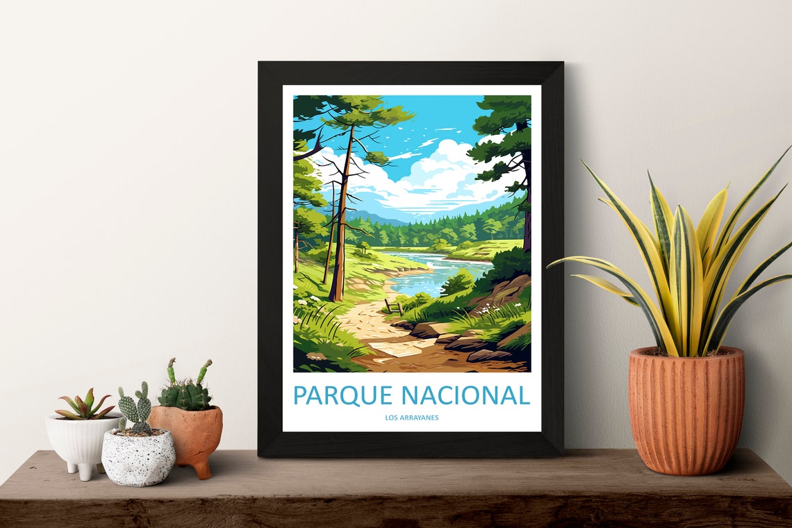 Parque Nacional Los Arrayanes Forest River Trail Painting Poster - Image 3