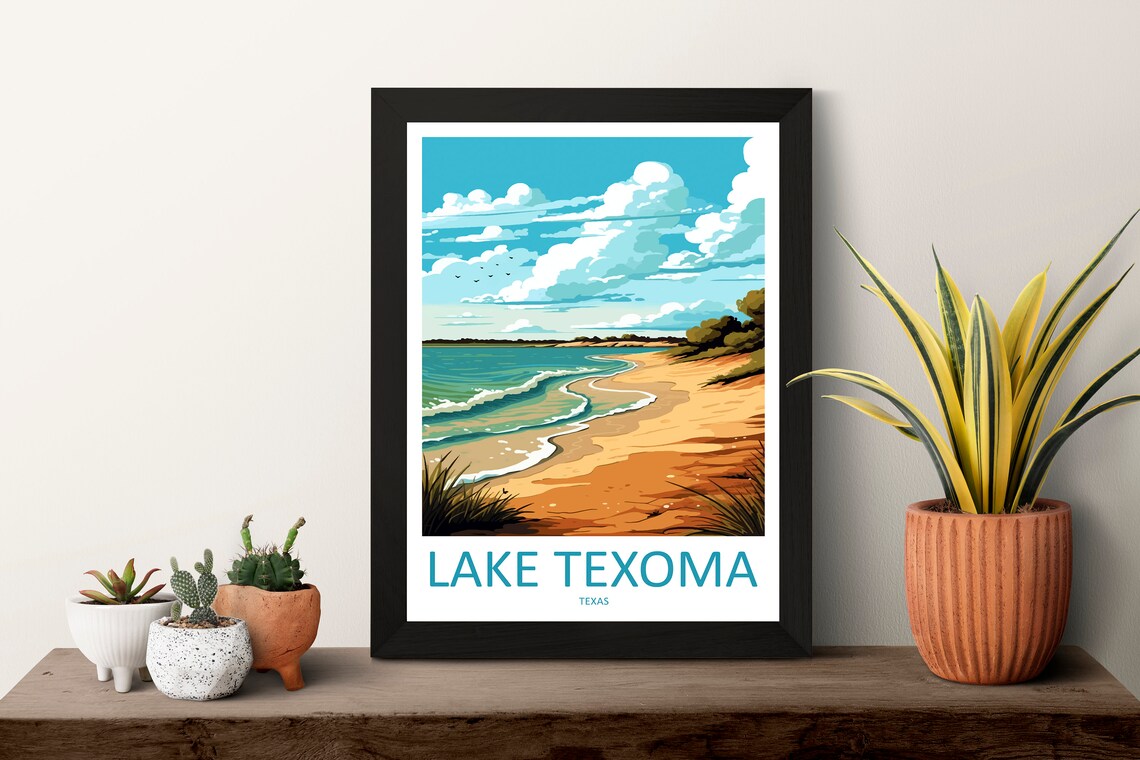 Lake Texoma Travel Poster, Texas Place Print - Image 3