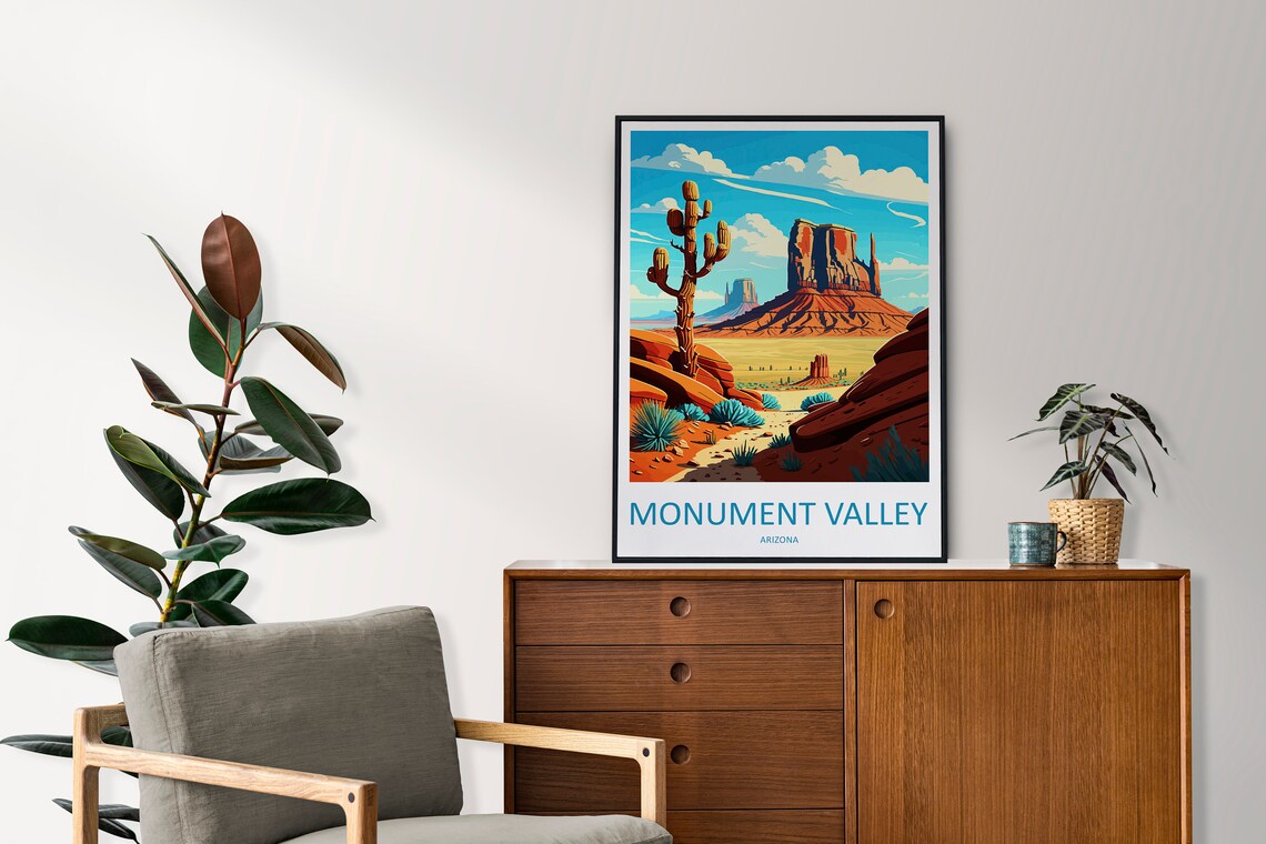 Monument Valley Travel Poster, Arizona Landscape - Image 2