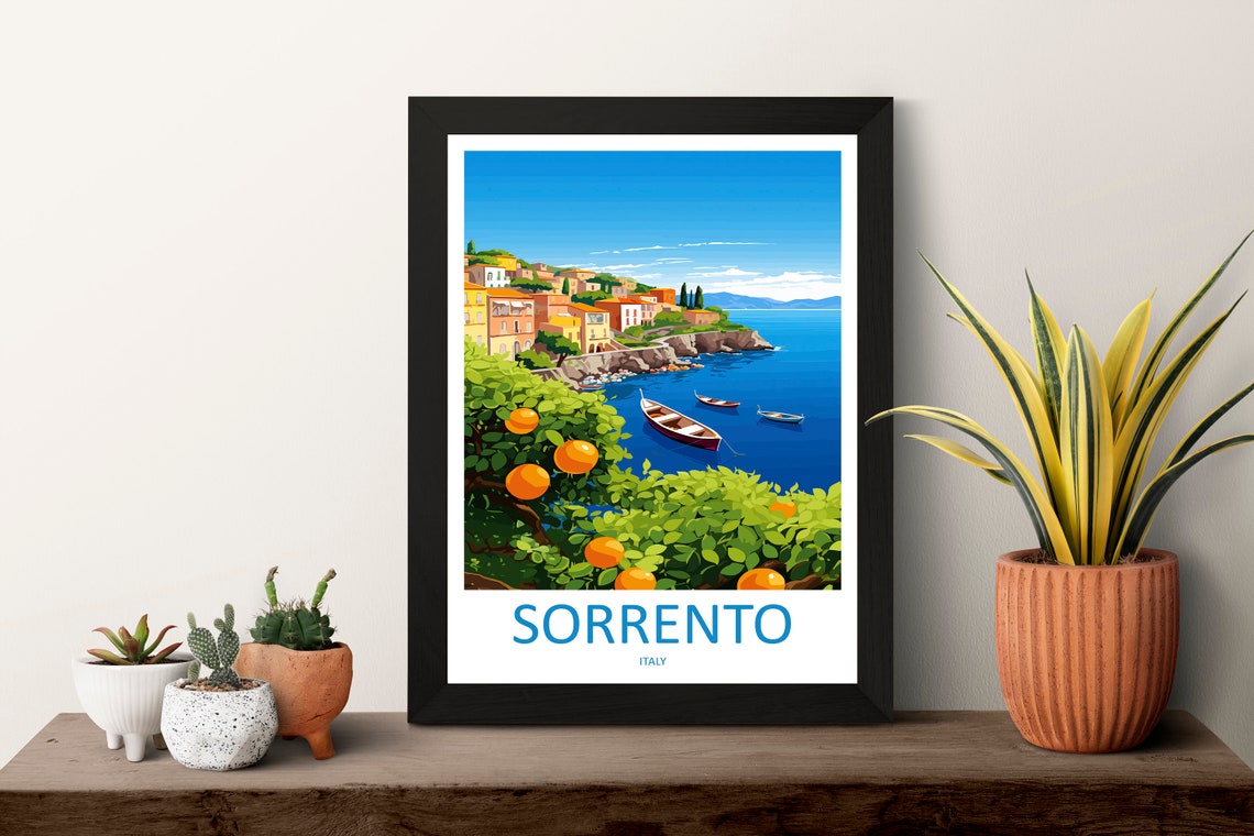 Sorrento Travel Print Wall Art Sorrento Wall Hanging Home Dcor Sorrento Gift Art Lovers Italy Art Lover Gift Sorrento Print Sorrento Art - Image 3