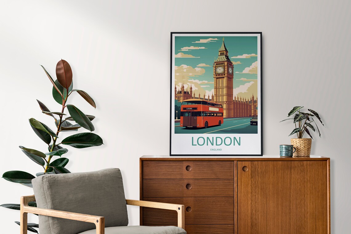 Big Ben Travel Poster, London Landmark Wall Art - Image 2