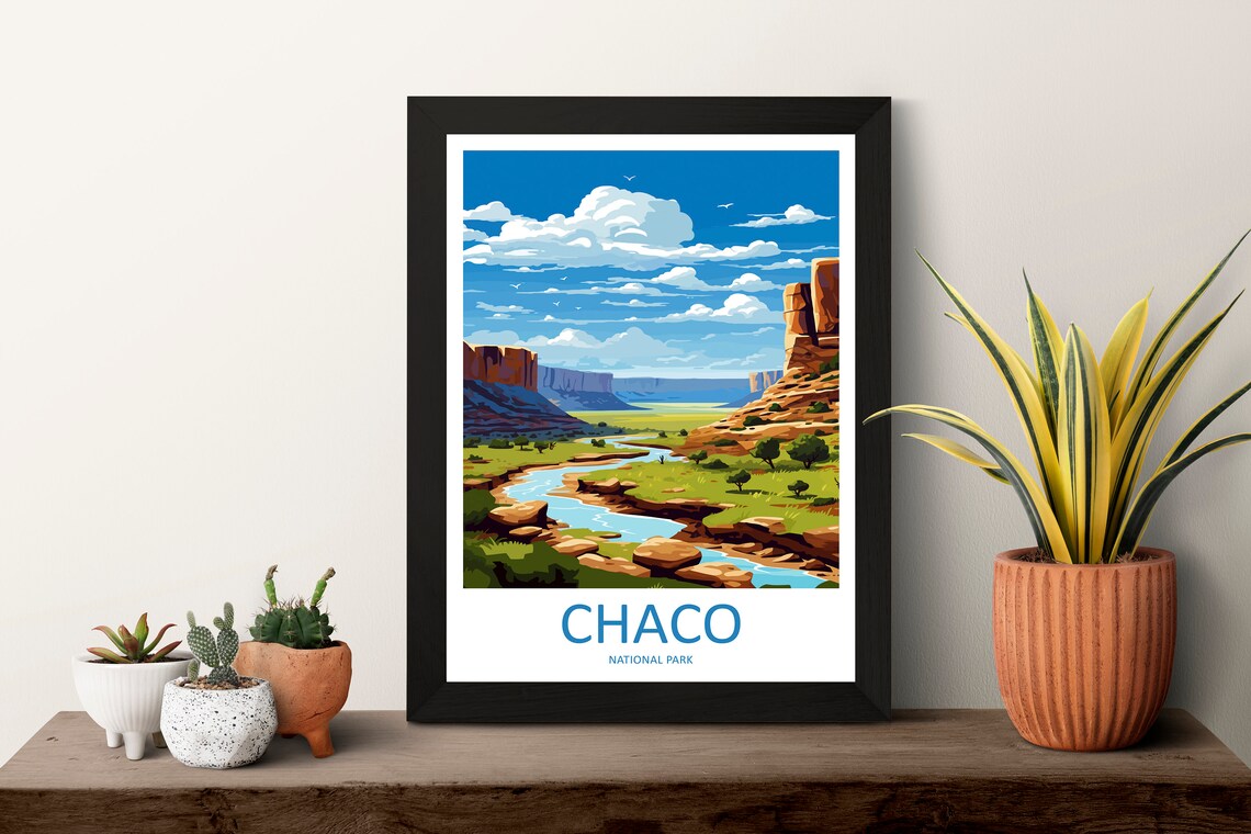 Chaco National Park Travel Poster, National Park Decor - Image 3