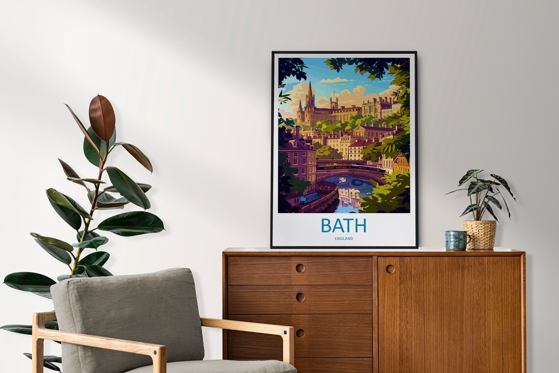 Bath Travel Poster, England City Wall Art - Image 2