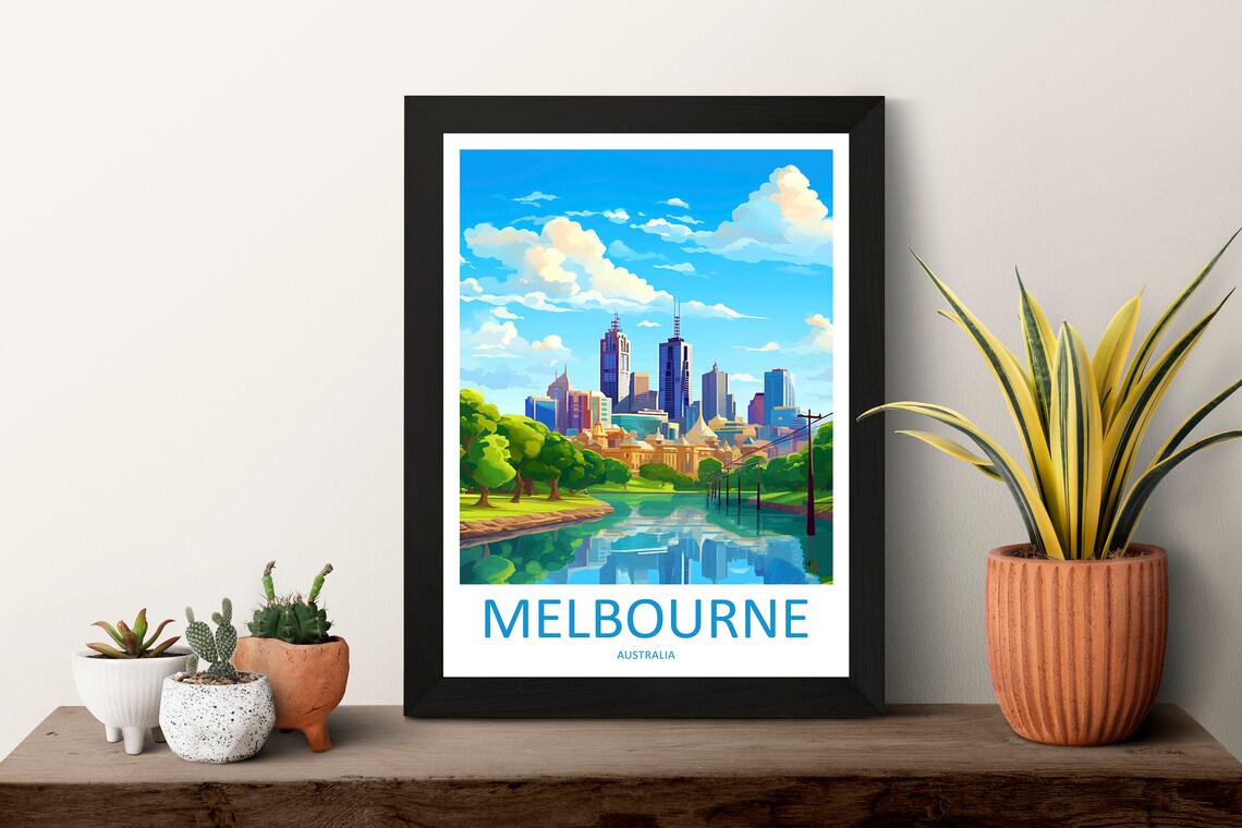 Melbourne Travel Poster, Australia Wall Art - Image 3