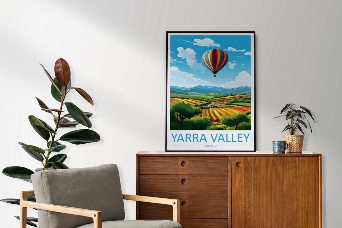 Yarra Valley Travel Print, Australia Travel Poster - Image 2